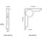 Ekena Millwork Maria Wrought Iron Bracket, (Triple center brace), Antiqued Copper 2"W x 12"D x 15"H BKTM02X12X15TMAACO - alternate 2
